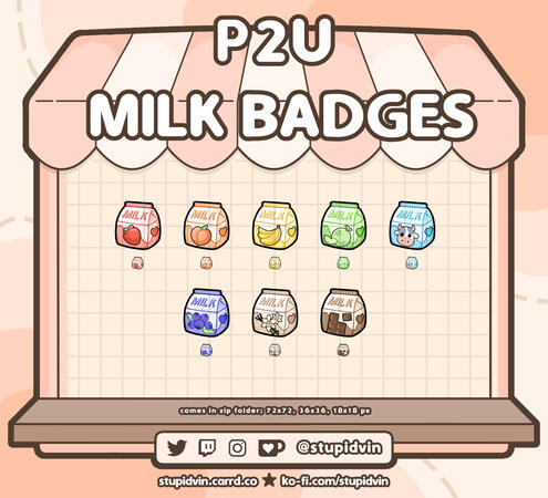 P2U Milk Badges